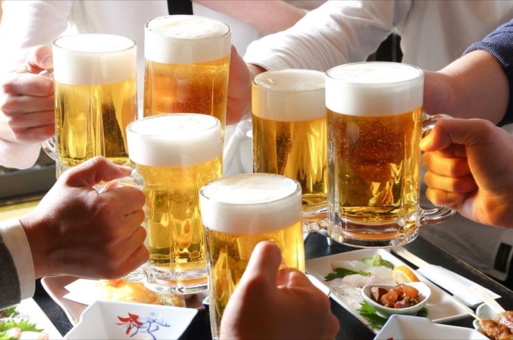 ビールで乾杯